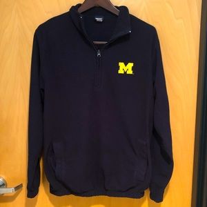 Michigan fleece quarter zip with pockets